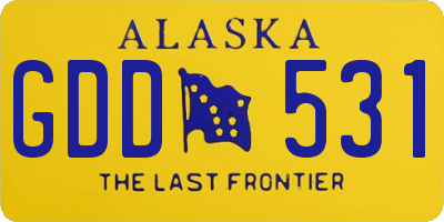 AK license plate GDD531
