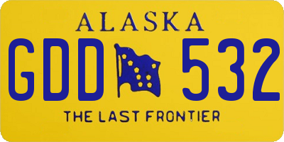 AK license plate GDD532