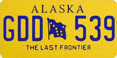 AK license plate GDD539