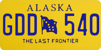 AK license plate GDD540