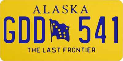 AK license plate GDD541