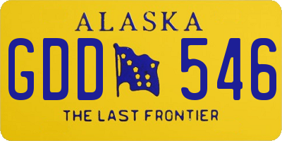 AK license plate GDD546