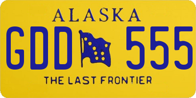 AK license plate GDD555