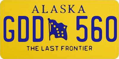 AK license plate GDD560