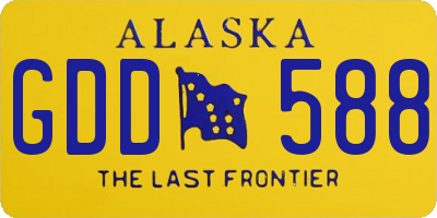 AK license plate GDD588