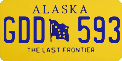 AK license plate GDD593