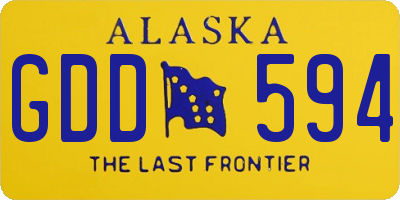 AK license plate GDD594