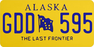 AK license plate GDD595