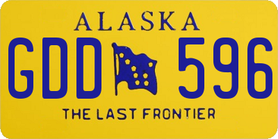 AK license plate GDD596