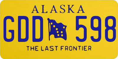 AK license plate GDD598
