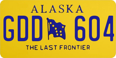 AK license plate GDD604