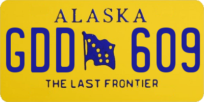 AK license plate GDD609