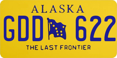 AK license plate GDD622