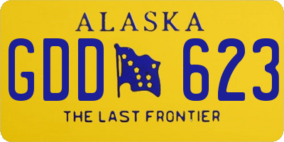 AK license plate GDD623