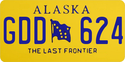 AK license plate GDD624