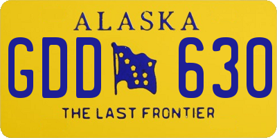 AK license plate GDD630