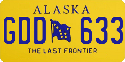 AK license plate GDD633