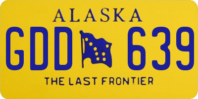 AK license plate GDD639