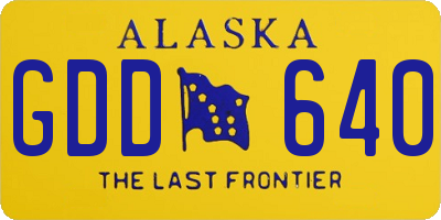 AK license plate GDD640