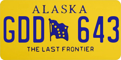 AK license plate GDD643