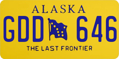 AK license plate GDD646