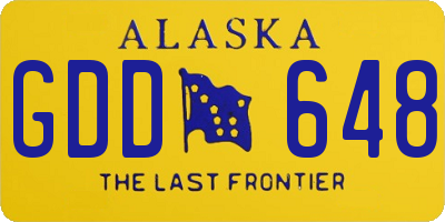 AK license plate GDD648
