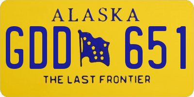 AK license plate GDD651