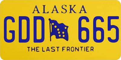 AK license plate GDD665