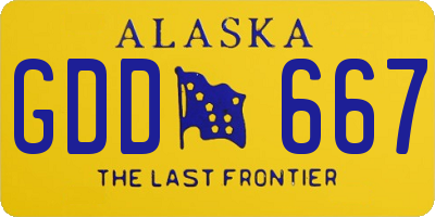 AK license plate GDD667