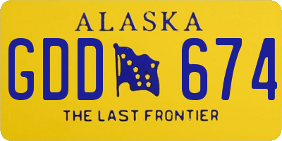 AK license plate GDD674