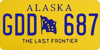 AK license plate GDD687