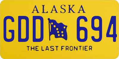 AK license plate GDD694