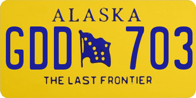 AK license plate GDD703