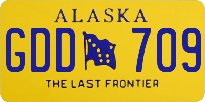 AK license plate GDD709