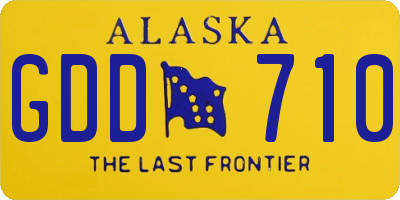 AK license plate GDD710