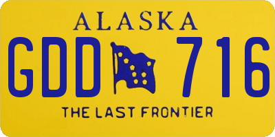 AK license plate GDD716