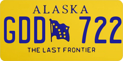 AK license plate GDD722