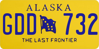 AK license plate GDD732