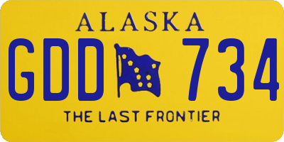 AK license plate GDD734