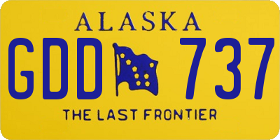 AK license plate GDD737