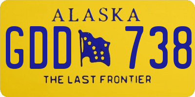 AK license plate GDD738