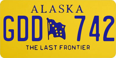 AK license plate GDD742