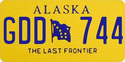 AK license plate GDD744