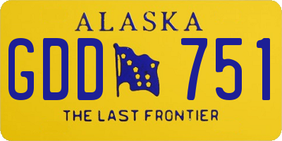 AK license plate GDD751