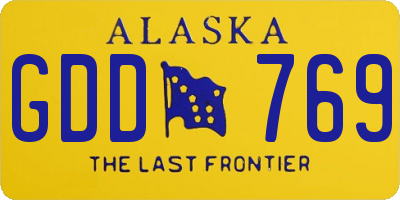 AK license plate GDD769