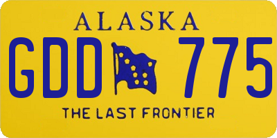 AK license plate GDD775