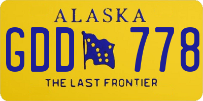 AK license plate GDD778