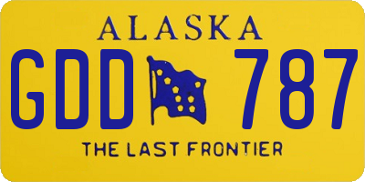 AK license plate GDD787