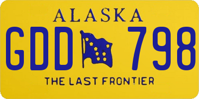 AK license plate GDD798