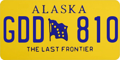AK license plate GDD810